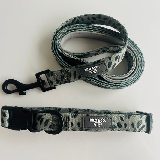 Dog Collar and Lead Set - Olive Tree